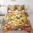 thumbnail image 1 of Welcome Fall Autumn Comforter Set, Thanksgiving Autumn Maple Tree Birds Bedding Kids Fall Thanksgiving Full Bed Set + Flat Sheet + Fitted Sheet + 2 Pillowcases + 2 Throw Pillow Covers, 1 of 5