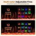 thumbnail image 4 of WAA 68-Inch Electric Recessed and Linear Fireplace, Wall Mounted, 750W/1500W, 4 of 7