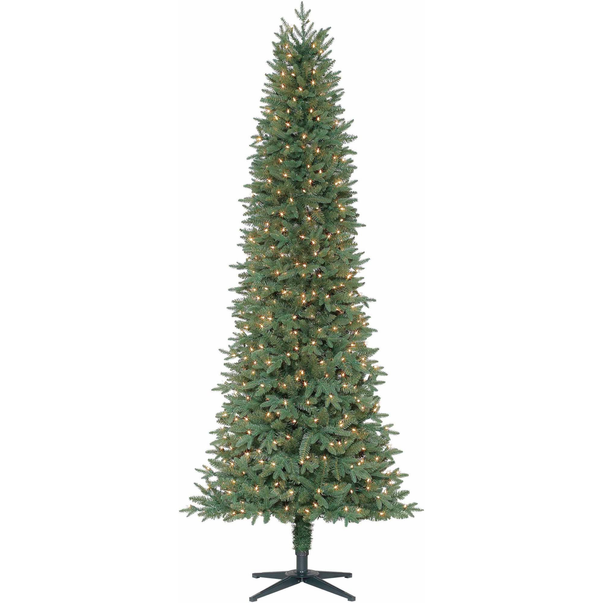 Holiday Time Pre-Lit 7.5' Sanford Fir Artificial Christmas Tree, Clear ...