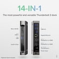thumbnail image 6 of Plugable 14-in-1 USB-C and Thunderbolt Dock - 40Gbps with 96W Charging, Compatible with Mac and Windows, 2x HDMI 2.0 and DisplayPort, 7x USB ports, Ethernet, Audio, SD/MicroSD, 6 of 9