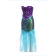 thumbnail image 4 of Diconna Women's Mermaid Dress Up Hollow Fishnet Cosplay Fancy Dress Fishtail Hem Makeup Party Maxi Dress, 4 of 8