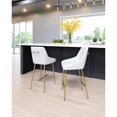 thumbnail image 2 of Zuo Modern Madelaine Counter Chair, White & Gold (Set of 1), 2 of 12
