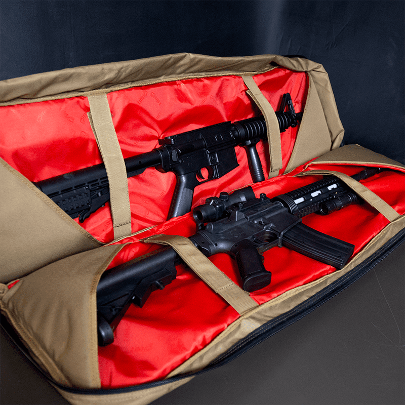 DDT 32" Padded Double Rifle Case with DDT Logo Patch, Color Tan