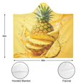 thumbnail image 3 of Tropical Fruit Pineapple Wearable Blanket Hoodies for Women Men Adults Pineapple Lovers Soft Lightweight Splashing Juice Pineapples Hooded Blankets for Couch Bed Decor 50x60 Inch, 3 of 5