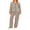 Black, variant on Cathery Women Christmas 2 Piece Pajama Set Striped Long Sleeve Button Shirt Pants Pjs Set Santin Sleepwear Loungewear