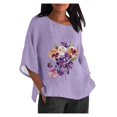 thumbnail image 2 of Fiudx Liquidación de Ofertas Flash Blusa Holgada con Estampado de Manga 3/4 para Mujer, Estilo Informal, con Estampado de Alzheimers, 2 of 4