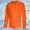 Orange, variant on Azrian Men’s Active Long Sleeve Tees Wicking Athletic UV Ray Protection Men's Summer Solid Color Lightweight Breathable And Solid Color Long Sleeved