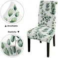 thumbnail image 4 of Floral Chair Covers Watercolor Eucalyptus Round Leaves Silver Background Chair Covers Set of 4 for Dining Room Dining Chair Slipcover Washable Removable for Kitchen Hotel Universal Size, 4 of 4
