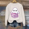 thumbnail image 4 of Busydd Halloween Sweatshirts for Women Fashion Graphic Halloween Shirt Casual Long Sleeve Fall Sweatshirts for Women Comfy Cotton Crewneck Sweatshirt XL, 4 of 4