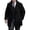 Black, variant on Men's Pea Coat Plus Size Outerwear Zip-Up Notched Collar Trench Coats Loose Fit Mid Long Length Fall Winter Overcoats with Pockets Navy XXXXXL