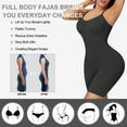thumbnail image 3 of Cutestreet Womens Seamless Long Shapewear Tummy Control Full Body Shaper Briefs Bodysuit Thigh Slimmer Shaperwear, 3 of 5