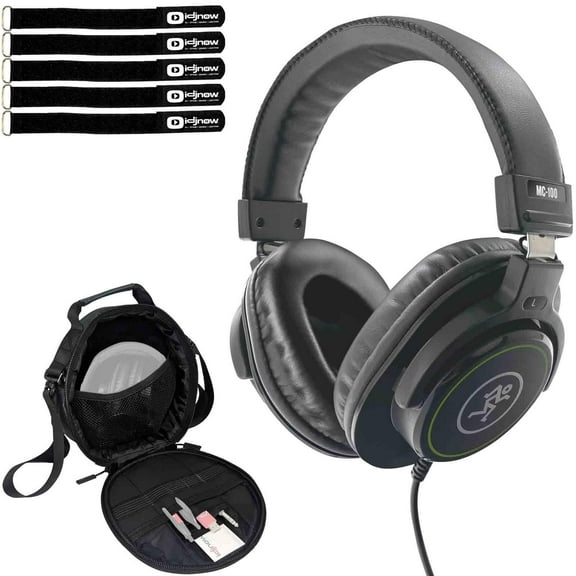 Mackie MC-100 Professional Headphones with Headphone Gear Bag Package