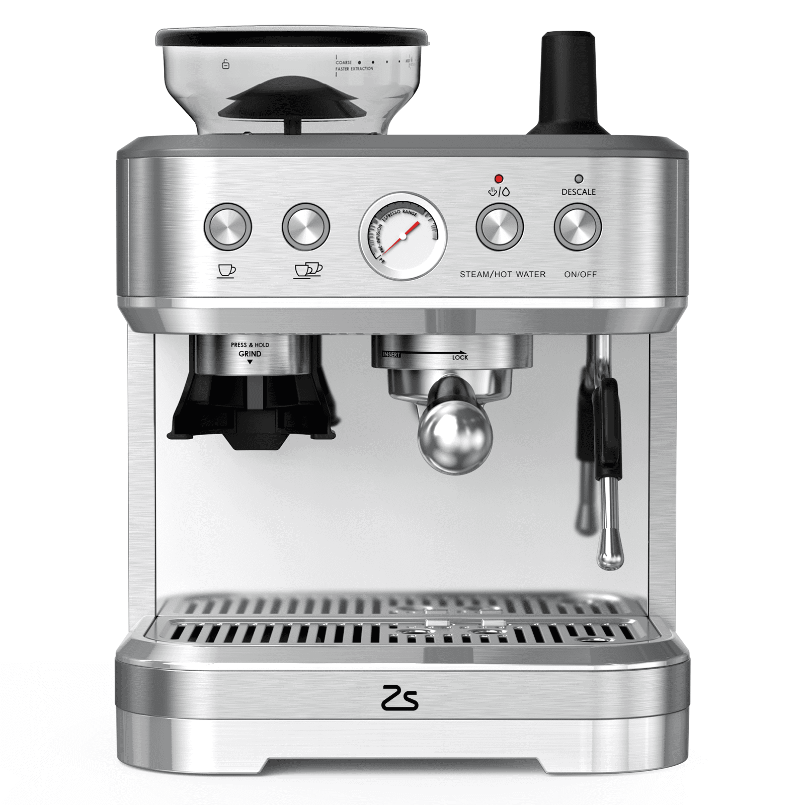 Espresso Machine 15Bar Coffee Maker Cappuccino Latte w/Milk Frother Grinder  New