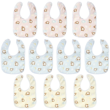 

MORIMA 10pcs Baby Bib Set Breathable Baby Feeding Bibs Skin-friendly Drool Bib Set with Good Absorbent Baby Bandana Bib Set Wat