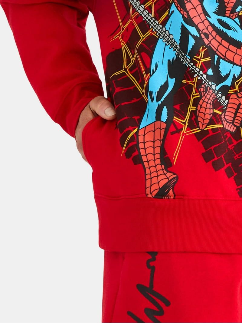 Spiderman Men's and Big Men's Pullover Hoodie, Sizes XS-3XL