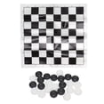 thumbnail image 3 of YAHHU Checkers Set Stackable Black and White Plastic Pieces Draughts Board Game with Transparent Box, Family Classic Games for 3 Years Old Above (7.08 inches / 18 cm), 3 of 5