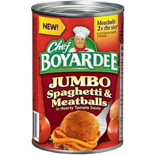 Spaghetti et boulettes de viande à la sauce tomate Jumbo de Chef BoyardeeMD 411 g