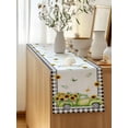 thumbnail image 5 of Table Runner 60 Inches Long for Kitchen Dining, Sunflowers Dresser Scarf Farmhouse, Dining Table Decorations for Wedding/Parties, Spring Farmhouse Country Truck Floral Black Plaid 13 x 60 In, 5 of 8