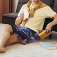 thumbnail image 4 of Wukai Book Glowing Mushrooms Men’s Short Pajama Pants With Pockets Soft Sleep Pj Shorts for Men-Small, 4 of 6
