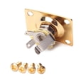 thumbnail image 2 of LOVEVER guitar input jack 1/4 Inch 6.35mm Guitar Jack Plate Socket Copper Guitar Pickup Output Jack Plug with Jack Plate Screws for Electric Guitar Bass (Golden), 2 of 8