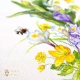 thumbnail image 3 of Counted Cross Stitch Kit Brave Bumblebee 1015 Needlework Easy Small Flowers Green Yellow By Oven, 3 of 4