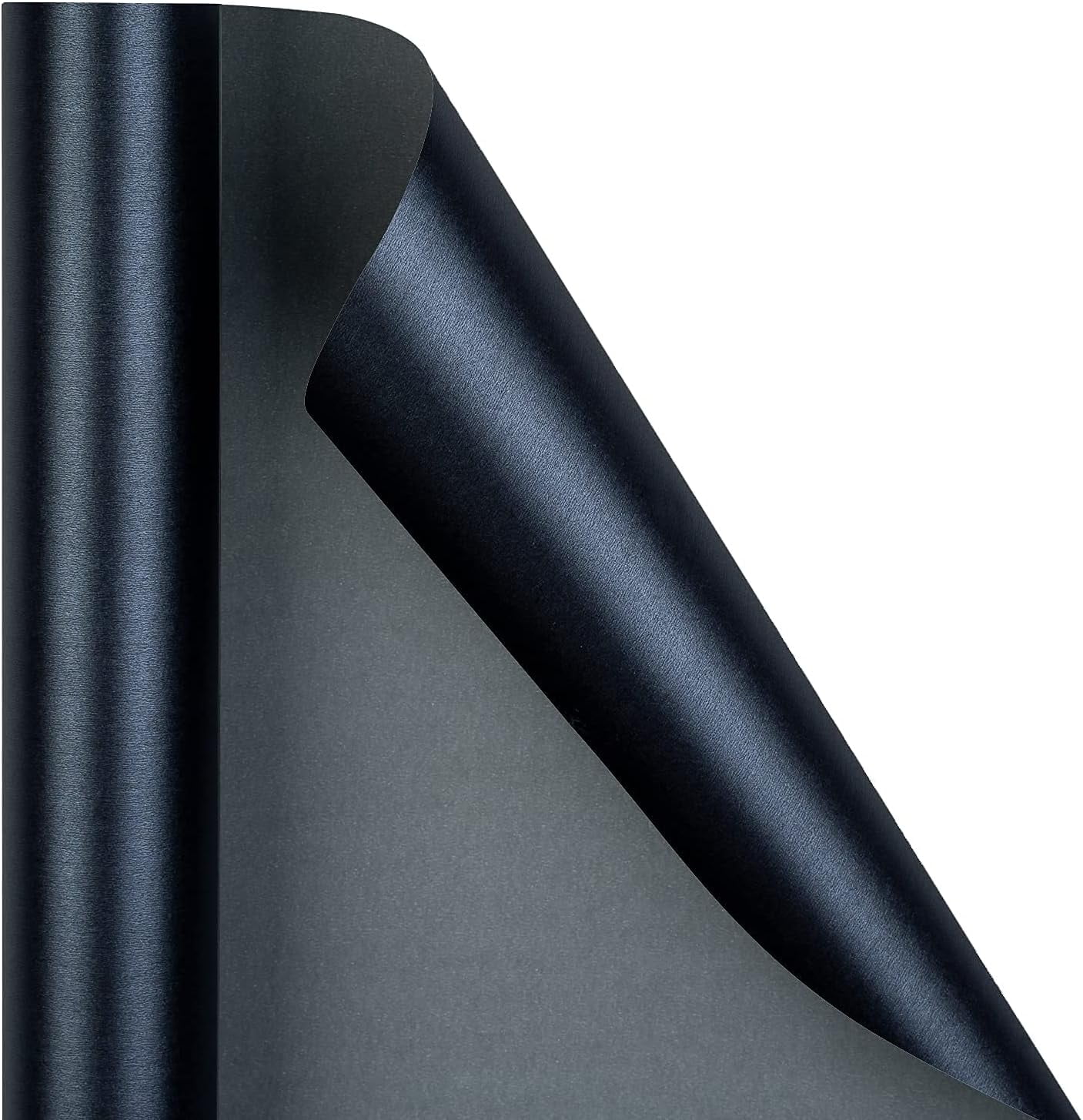 PrimeCook Shop Black Matte Wrapping Paper - Solid Color Pearly - lustre Paper Perfect for Wedding, Birthday, Christmas, Baby Shower -17 Inches X 32.8 Feet