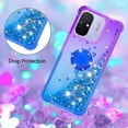 thumbnail image 5 of Slim Fit Phone Case for Xiaomi Redmi 12C, Bling Shiny Quicksand Effect TPU Bumper Case with Four Corners Heavy Anti-Fall Protection for Redmi 12C,Purple Blue, 5 of 14