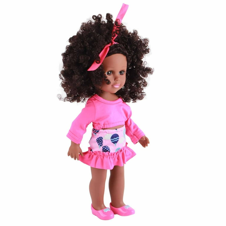 My Little Girl 14 inch Black Baby Doll with Hair by Madame