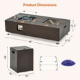 thumbnail image 3 of CazToi 56" Outdoor Propane Fire Pit Table, 50000 BTU with Wind Guard & Waterproof Cover, Complete Set for Patio & Backyard, 3 of 7