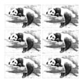 thumbnail image 1 of MKHERT Watercolor Black and White Panda Cute Animal Placemats Table Mats for Dining Room Kitchen Table Decoration 12x18 inch,Set of 6, 1 of 4