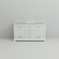 thumbnail image 5 of Dukes 60 in. W x 22 in. D White Double Bath Vanity and White Quartz Top, 5 of 10