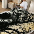 thumbnail image 2 of Creowell Skull Tree Moon Fuzzy Soft Cozy Blanket - Multi-Purpose Gift 60*80in, 2 of 7