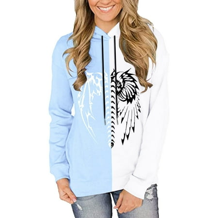 

jsaierl Women s Fashion Hoodies & Sweatshirts Loose Fit Long Sleeve Hooded Pullover Halloween Hoodies Sweatshirt Plus Size Tops for Women Comfy Tunic Halloween Top for Teen Girls