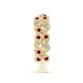 thumbnail image 3 of ANGARA Natural Nature Inspired Round Ruby & Diamond Vine Ring in 14K Yellow Gold for Women (Size-1.3mm) | July Birthstone, Birthday, Anniversary, Jewelry Gift for Women | Natural Ruby Ring, 3 of 9