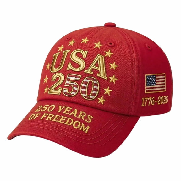 Women Men 250 Anniversary USA Hat 250 Year American Patriotic Baseball Caps