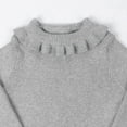 thumbnail image 5 of Gubotare Baby Sweaters Baby Girl Cable Knit Sweater Long Sleeve Boho Floral Embroidery Oversized Sweatshirt Warm Fall Winter Clothes Size 2T 3T (Grey,2-3 Years), 5 of 7