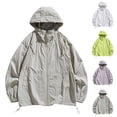 thumbnail image 1 of Manteau Coupe-Vent à Capuche de Protection Solaire pour Homme avec Poches Zippées, Manches Longues, Tenue Décontractée d'Extérieur pour la Randonnée, la Pêche, la Plage, les Vacances, le Golf / IhhxPro, Gris G, 1 of 9