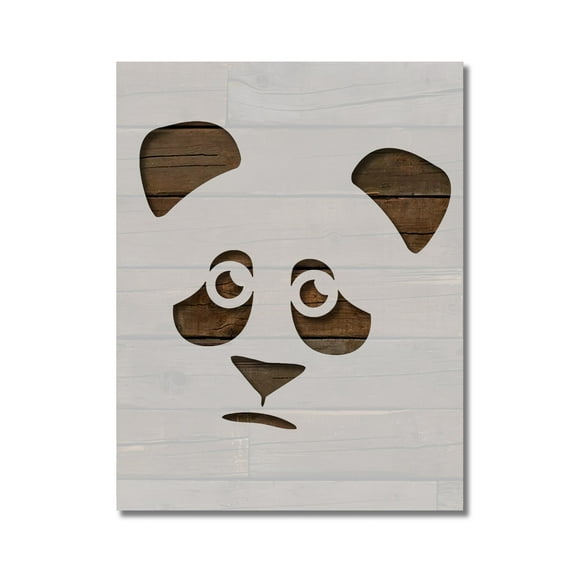 Sad panda Ears Stencil Template Reusable 8.5 x 11 for Painting on Walls, Wood, Etc. By Stencilville