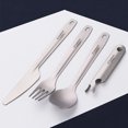 thumbnail image 4 of Arealer Set de Couverts en Titane 4-en-1 Coupe-Fourchette Léger avec Ouvre-Bouteille de Support de Stockage Multifonctionnel pour le Camping Randonnée Pique-Nique, 4 of 6