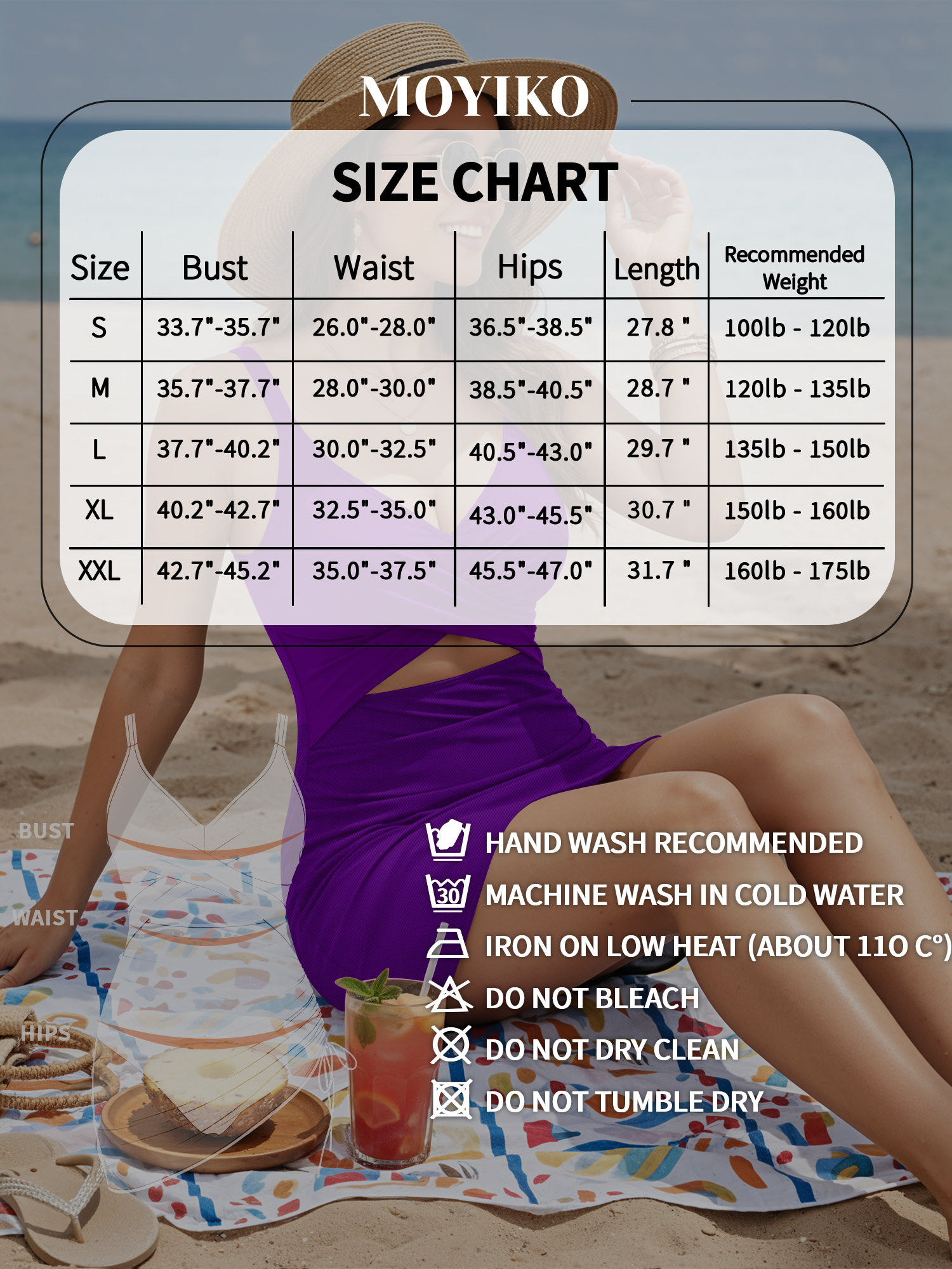 Moyiko Women's One-Piece Swimsuit with Mesh Cutout, Tummy Control photo 7