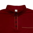 thumbnail image 5 of Men's Short Sleeve Henley Pullover Light Weight Tee Shirts Button Shirt Top for Summer Casual Wine Red L, 5 of 9