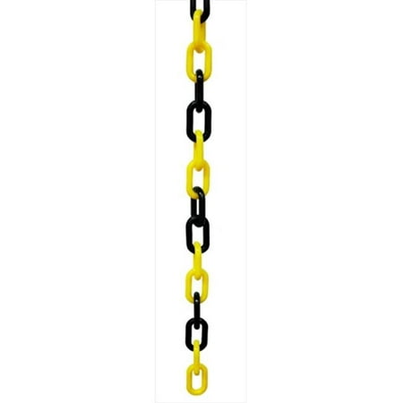 

1.5 in. dia. Plastic Chain - 50 ft. Length Black & Yellow