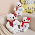thumbnail image 2 of Bufanda creativa y linda para la barriga, oso polar, muñeco de peluche suave, oso de Navidad, almohada para abrazar la barriga, regalo navideño, 2 of 5