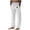 White, variant on ibuvkizy Linen Pants Men with Pockets Open Bottom Drawstring Elastic Waist Casual Solid Color Linen Straight Leg Pants,Sizes S-2XL