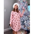 thumbnail image 3 of Arshiner Girls Nightgowns Long Sleeve Print Pajamas Nightdress for Kids Soft Sleep Wear Nighties, 3 of 6