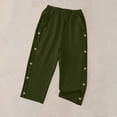 thumbnail image 4 of Stamzod Womens Capri Pants Elastic Waist Casual Capris with Pockets Summer Beach Vacation Cropped Pants Army Green M, 4 of 7
