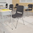 thumbnail image 3 of 2 Piece Chairs, Gray Plasti Frame, Curved Back, Cut Out Design, 3 of 4