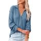 thumbnail image 1 of Camiseta de manga larga con cuello en V para mujer, informal, a rayas, para colgar Fridja hj4026, 1 of 7