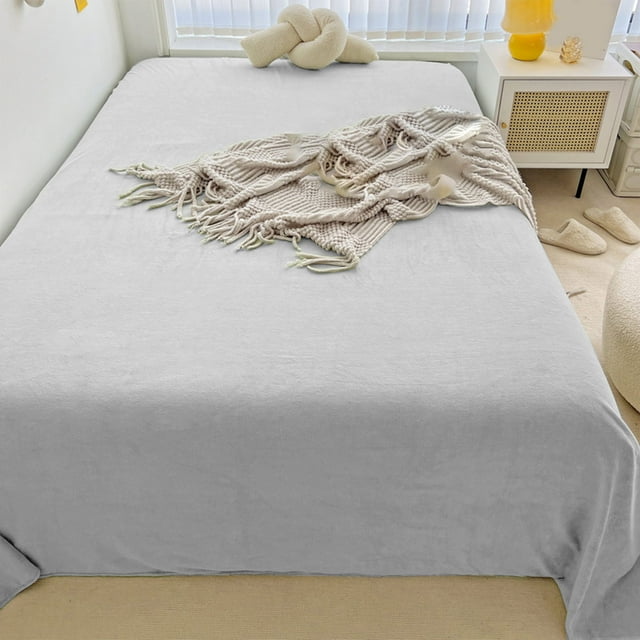 Washed Cotton Bed Sheet, Soft Solid Color, 160x230cm, Pink Blue Green, Home Use,Anti Static,YISHFHP,Gray