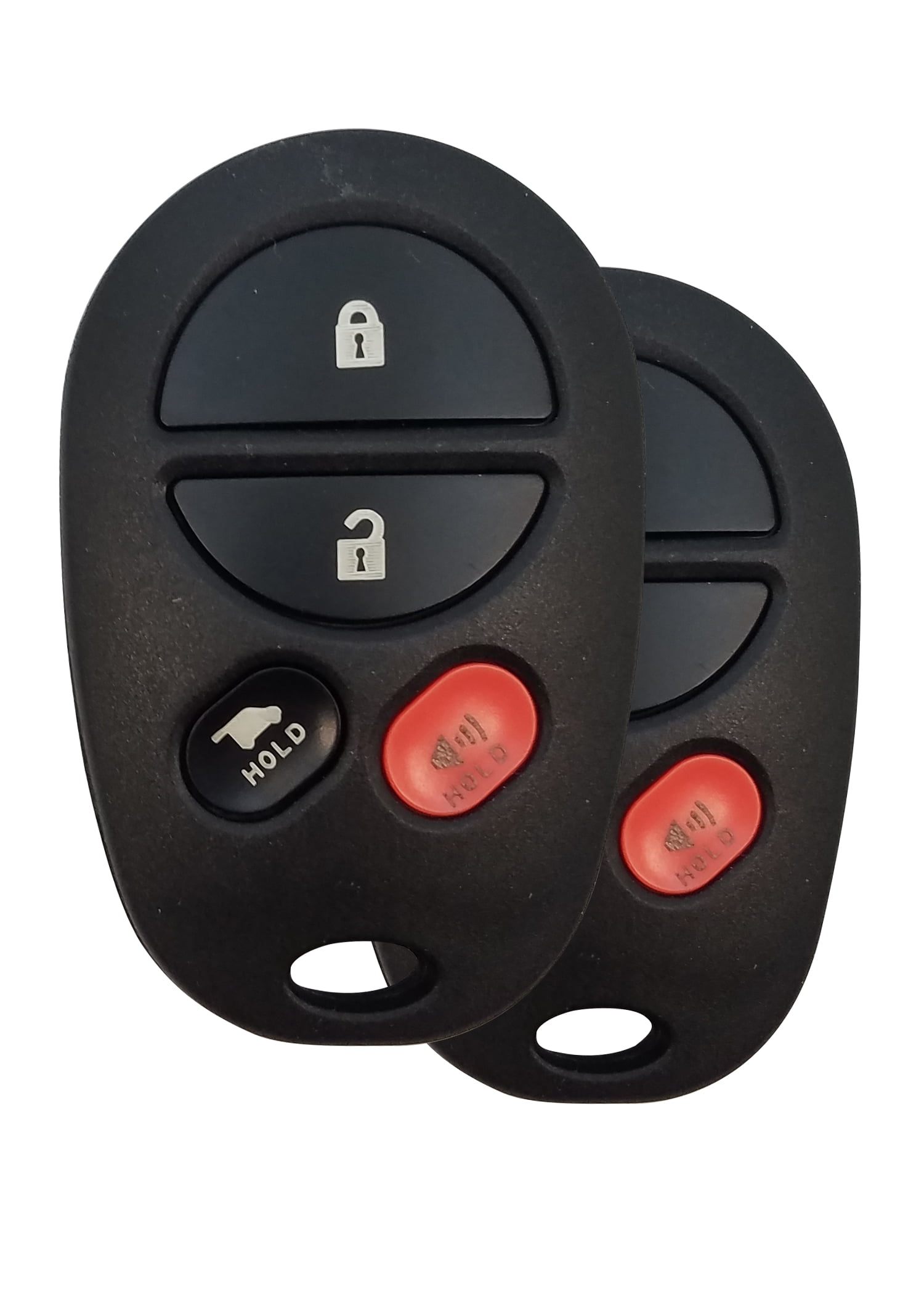 REMOTE STORE Pair of 4 Button Replacements For TOYOTA HIGHLANDER Keyless Entry Remote & New